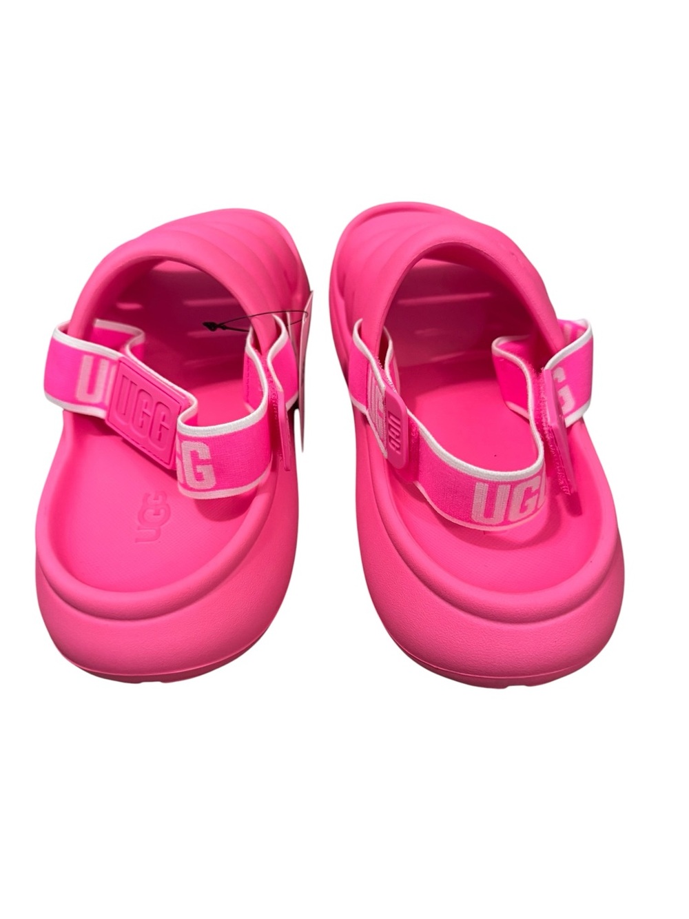 UGG Hot Pink Cushioned Slide with Logo Heel Adjustable Strap Women’s Size 8 - Picture 3 of 12